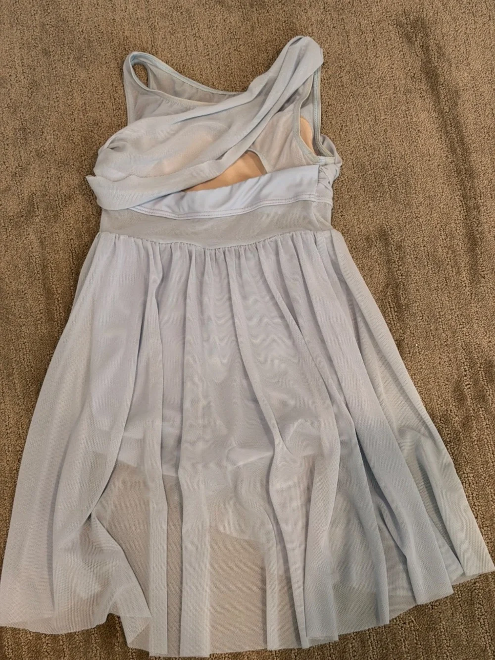 Balera Mesh Wrap Dress D8423 Child Light Blue Size MC (Medium Child)
